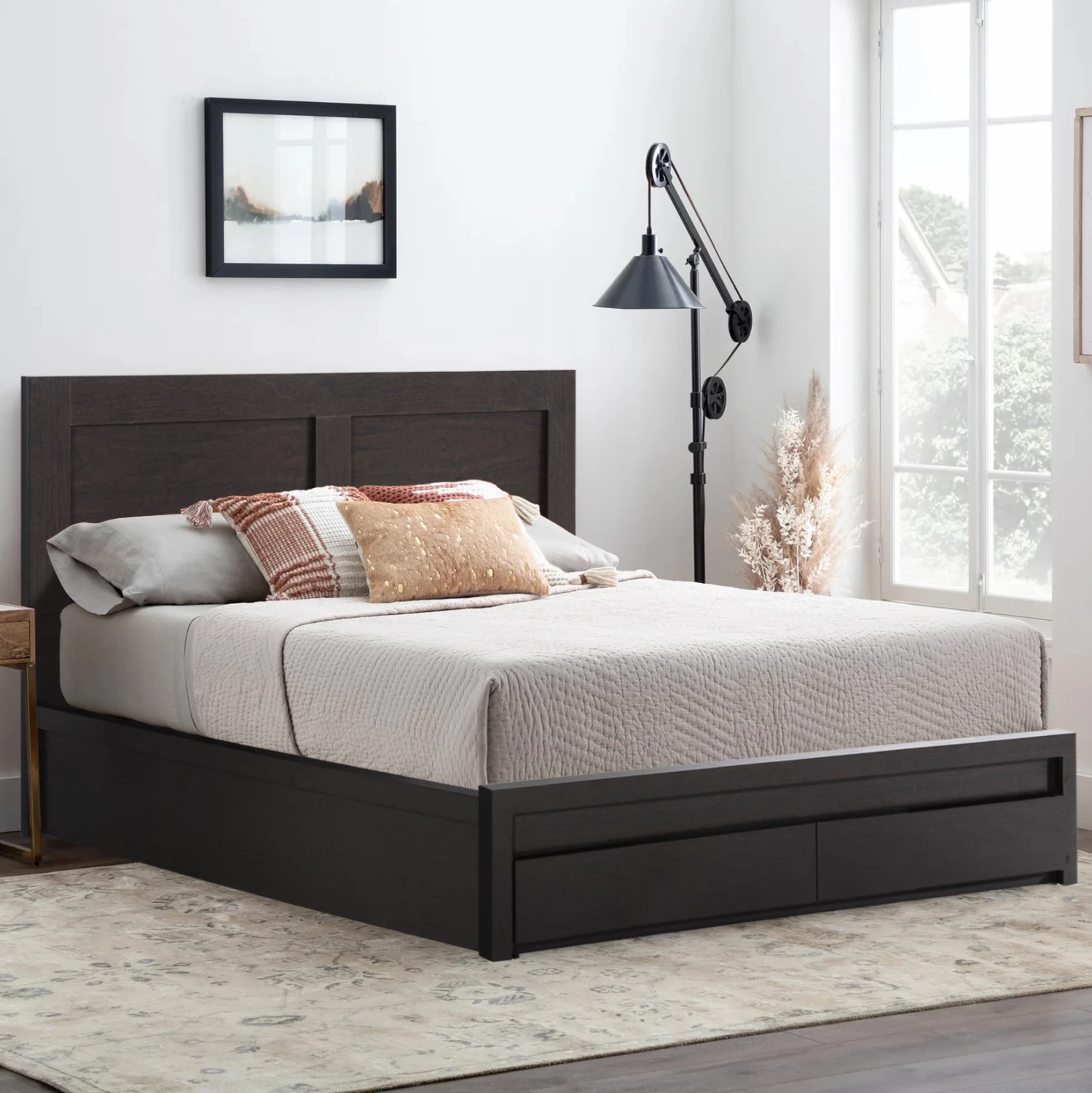 Postelja CAPRI FH599.11 z 2 predali - melamin v barvi wenge - za vzmetnico 140x200 cm