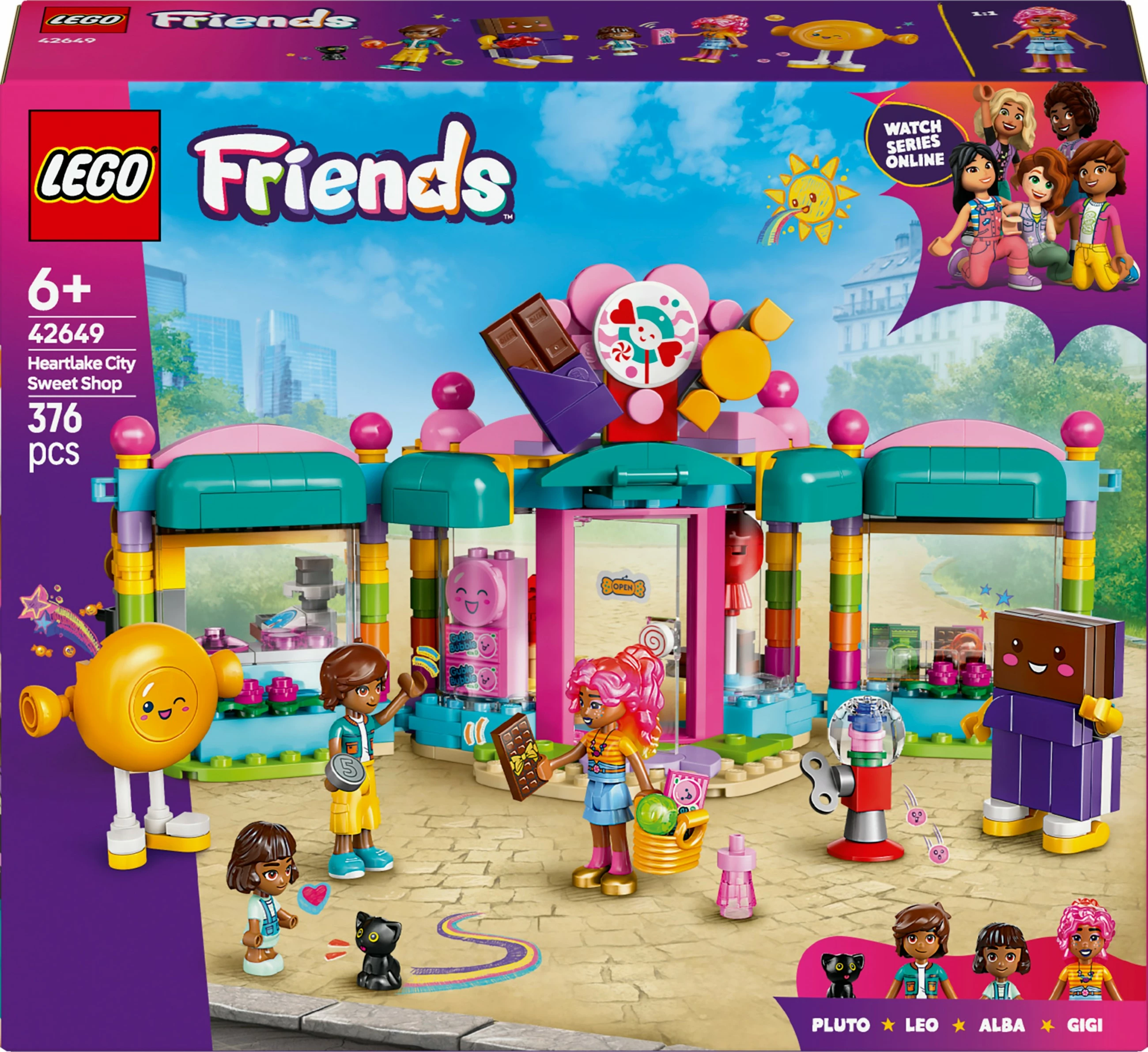 Set za gradnjo LEGO Friends Heartlake City Sweet Shop, 376 kosov, večbarven