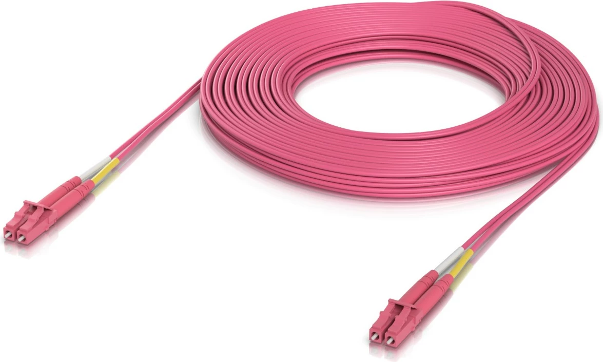 Optični kabel Ubiquiti UACC-OFC-M2-LULU-15M, 15 m, LC/LC, OM4, rožnat