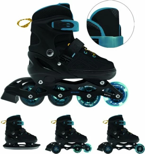 Rollerji za otroke Spokey Quattro, črni