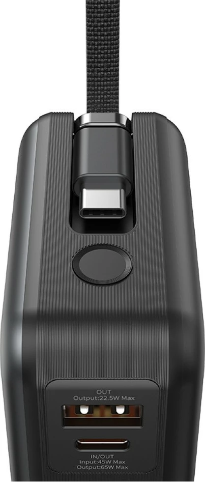 Powerbank USAMS XH Series CD243, 20000 mAh, 65 W, črn