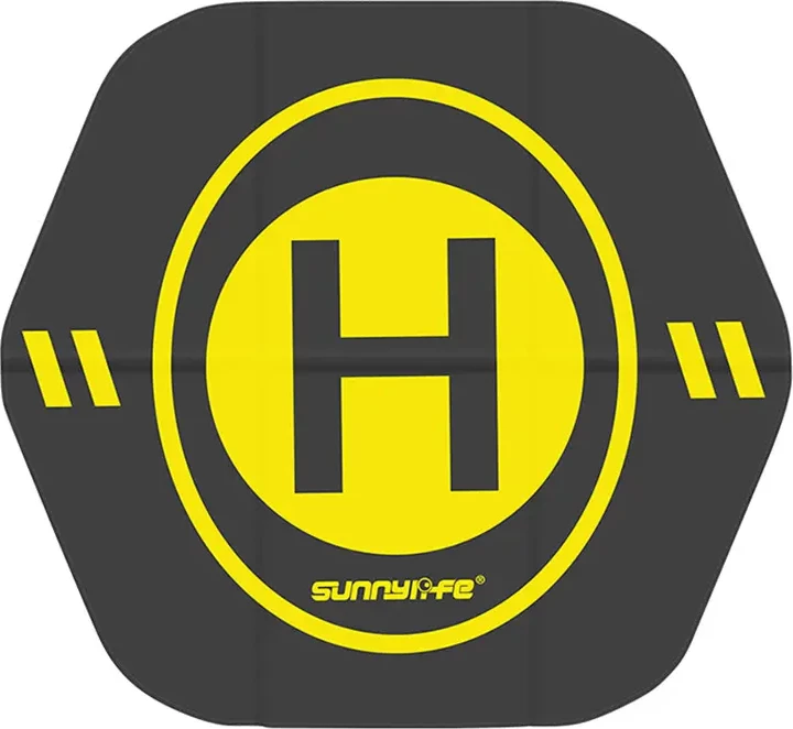 Dvostranska šestkotna podloga za pristajanje za dron, 55 cm, iz PU, s torbico, rumeno/oranžna Sunnylife TY-TJP08