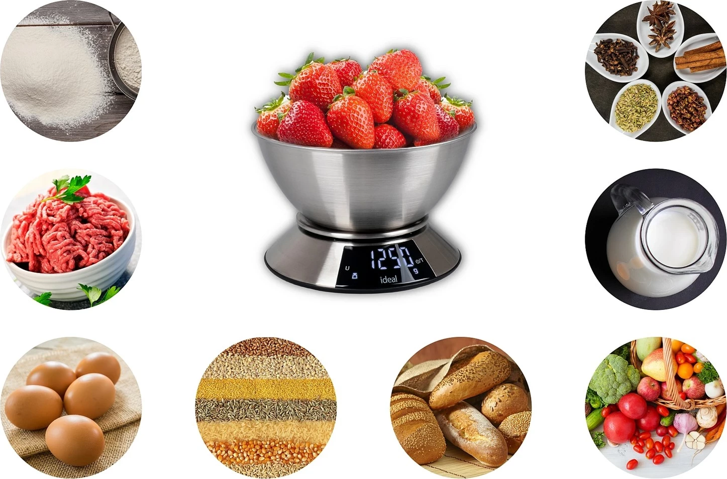 Kuhinjska elektronska tehtnica, Eldom IK3701, 5 kg, črna