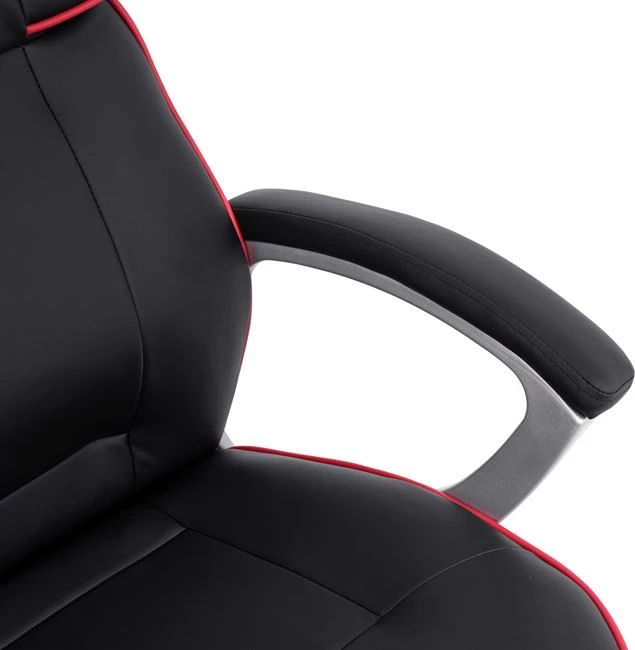 Pisarniški stol za igranje v obliki vedra FH1007.01 črna PU in rdeča črta 69x68x(119-127)cm