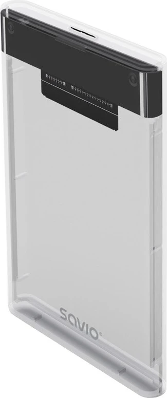 Zunanja škatla za HDD/SSD 2,5", Savio AK-66, USB 3.0, prozorna