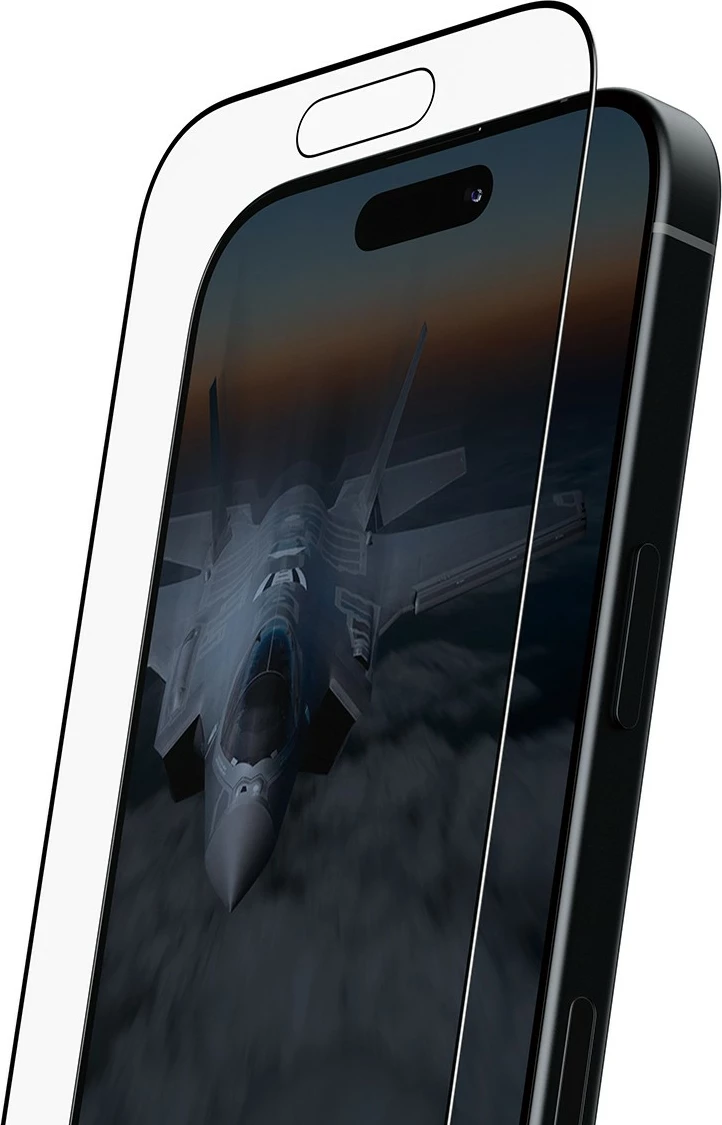 Zaščita zaslona PanzerGlass Stealth za iPhone 17 in iPhone 16 Pro, Ultra-Wide Fit, črn okvir