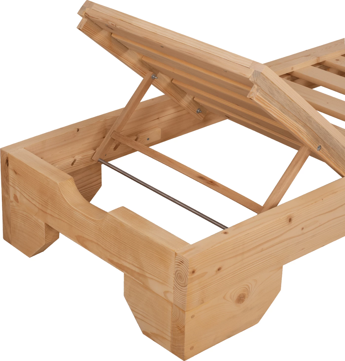 Profesionalni ležalnik iz lesa Makedonija FH5646.03 naravna impregnacija 204x77,5x29 cm