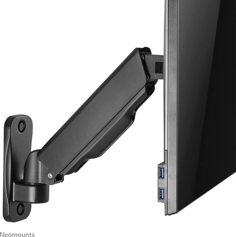 Nosilec za monitor/TV z nastavitvijo višine na plinski vzmeti, polni premik, 17–32 in, črn - Neomounts WL70-440BL11