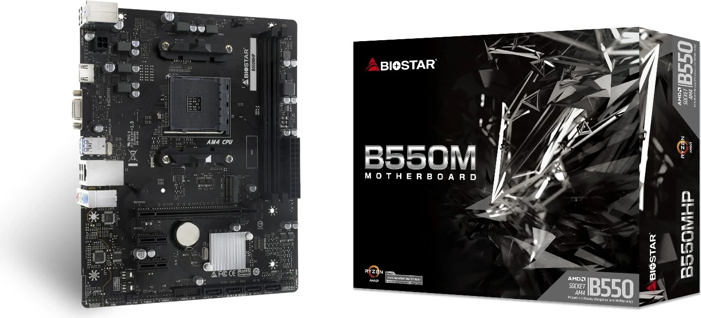 Plošča Biostar B550MHP, Socket AM4, micro ATX, črna
