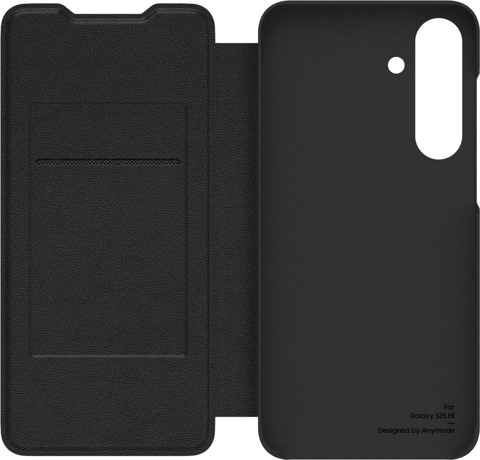 Ovitek za telefon z denarnico (flip) za Galaxy S25 FE, črn — Samsung by Anymode