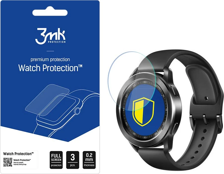 Zaščitno steklo za smartwatch, 3mk Protection FlexibleGlass Lite za Xiaomi Watch S3, 3 kosa