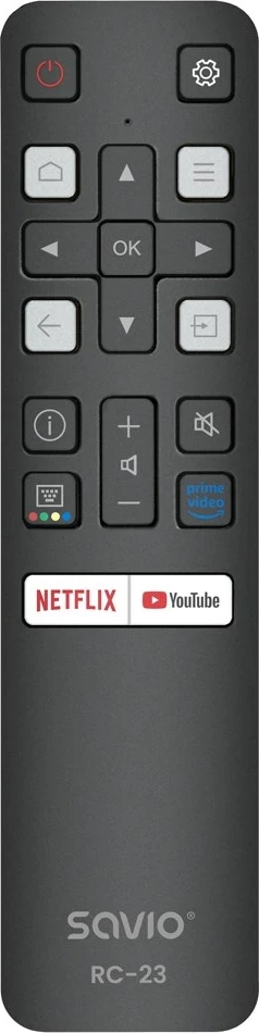 Univerzalni daljinski upravljalnik SAVIO RC-23 za TCL, črn
