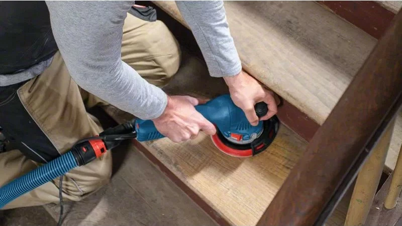 Orbitalni brusilnik Bosch GET 75-150 Professional, naključen, na ježka, 3300–7300 RPM, črn, moder