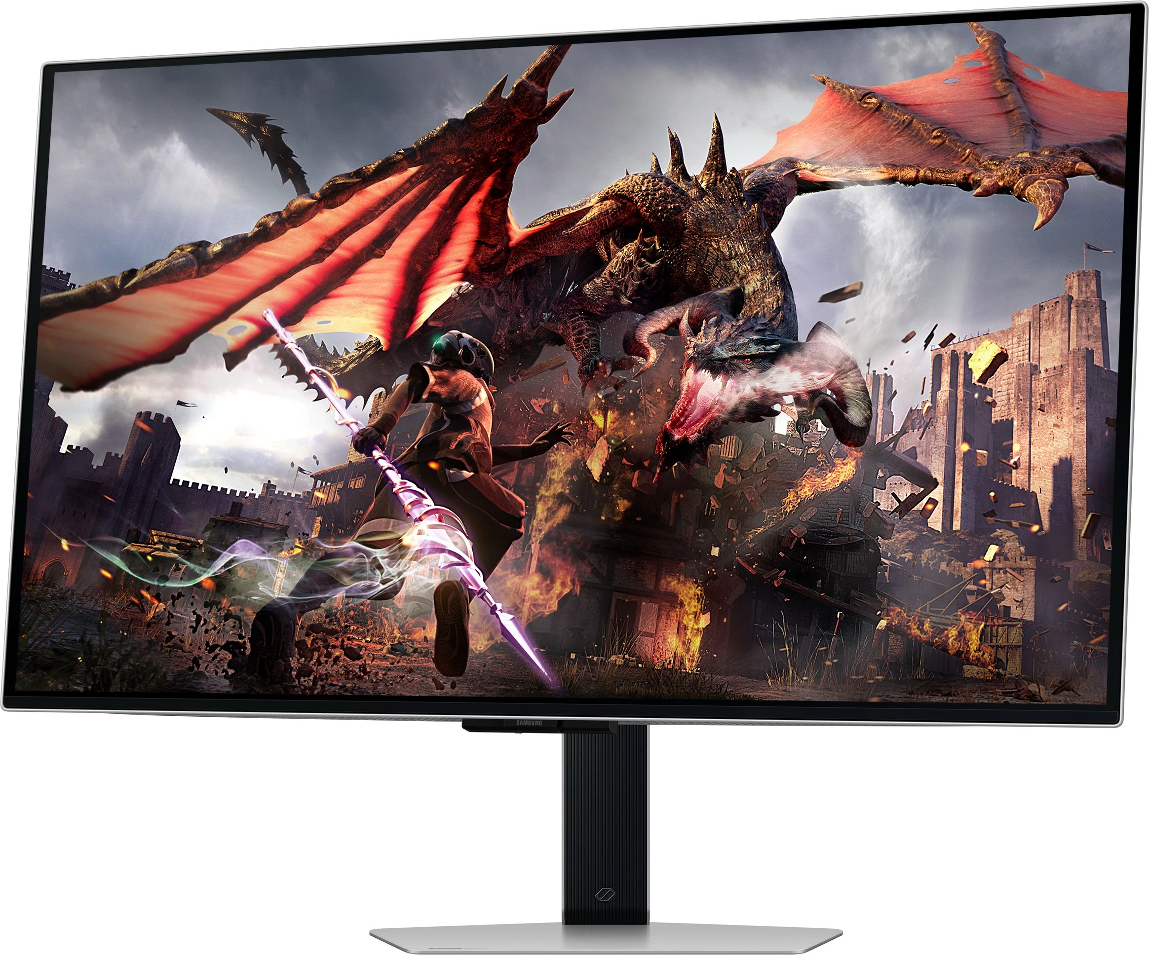 32" 4K Ultra HD OLED monitor, Samsung G80SD, srebrn