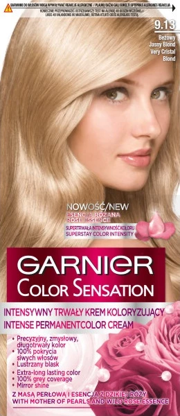 Barvilo za lase Garnier Color Sensation 9.13 svetlo bež blond, za ženske