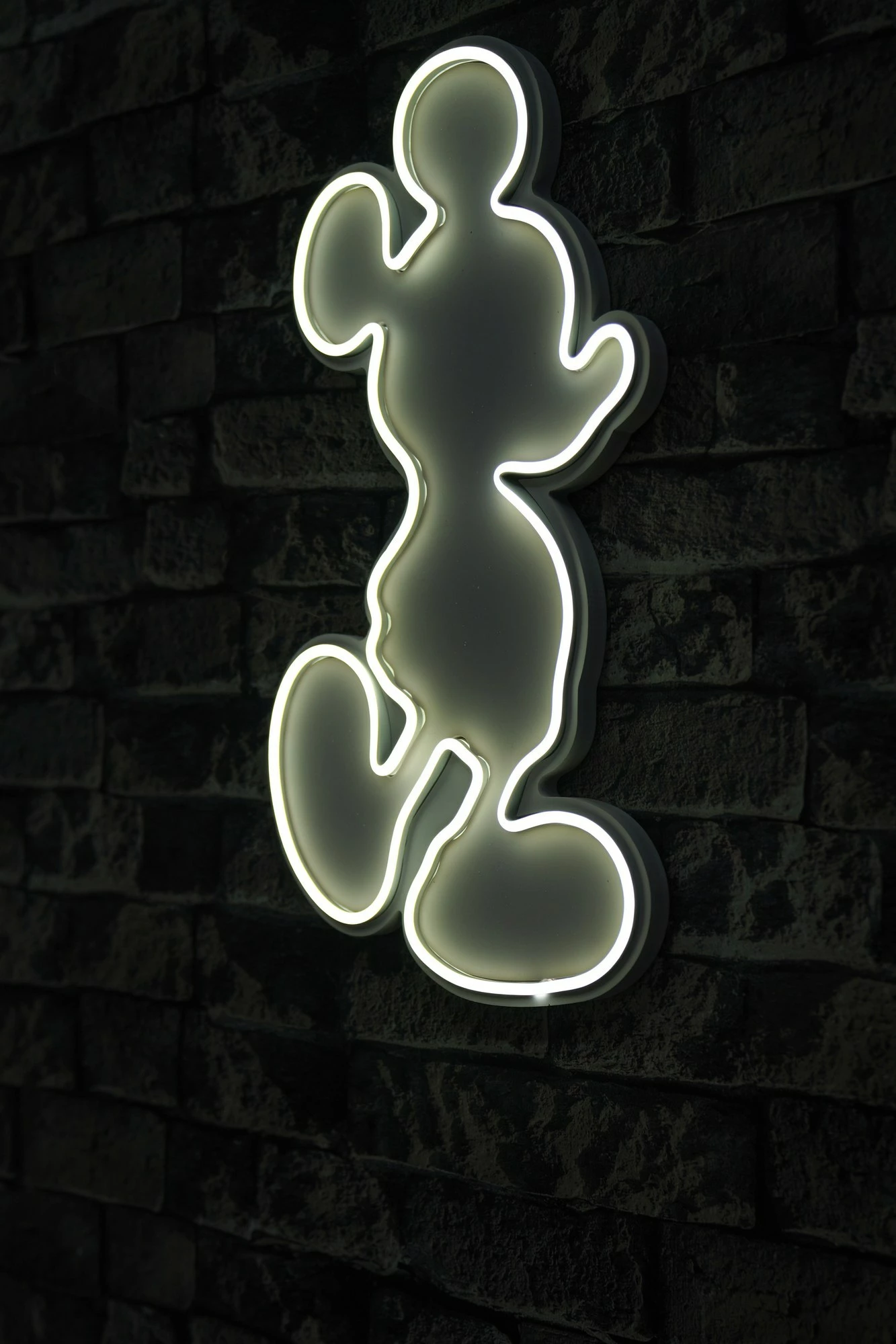 Dekorativna LED luč v obliki Mickey Mouse, plastika, bela