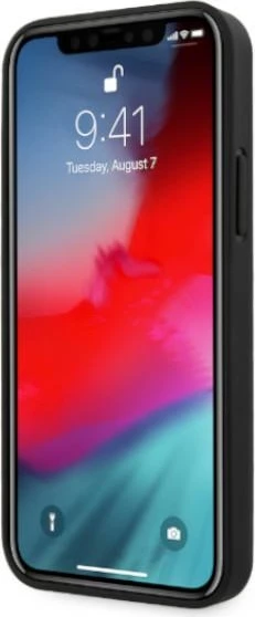 Ovitek za iPhone 12 Pro Max, naravno usnje, črn, Mercedes MEHCP12LCDOBK