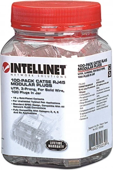 RJ45 vtičniki Cat6, Intellinet, 100 kosov