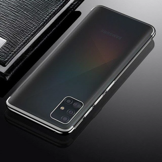 Prosojen ovitek za telefon Hurtel Clear Color 0,3 mm, TPU, za Samsung Galaxy A72, črn