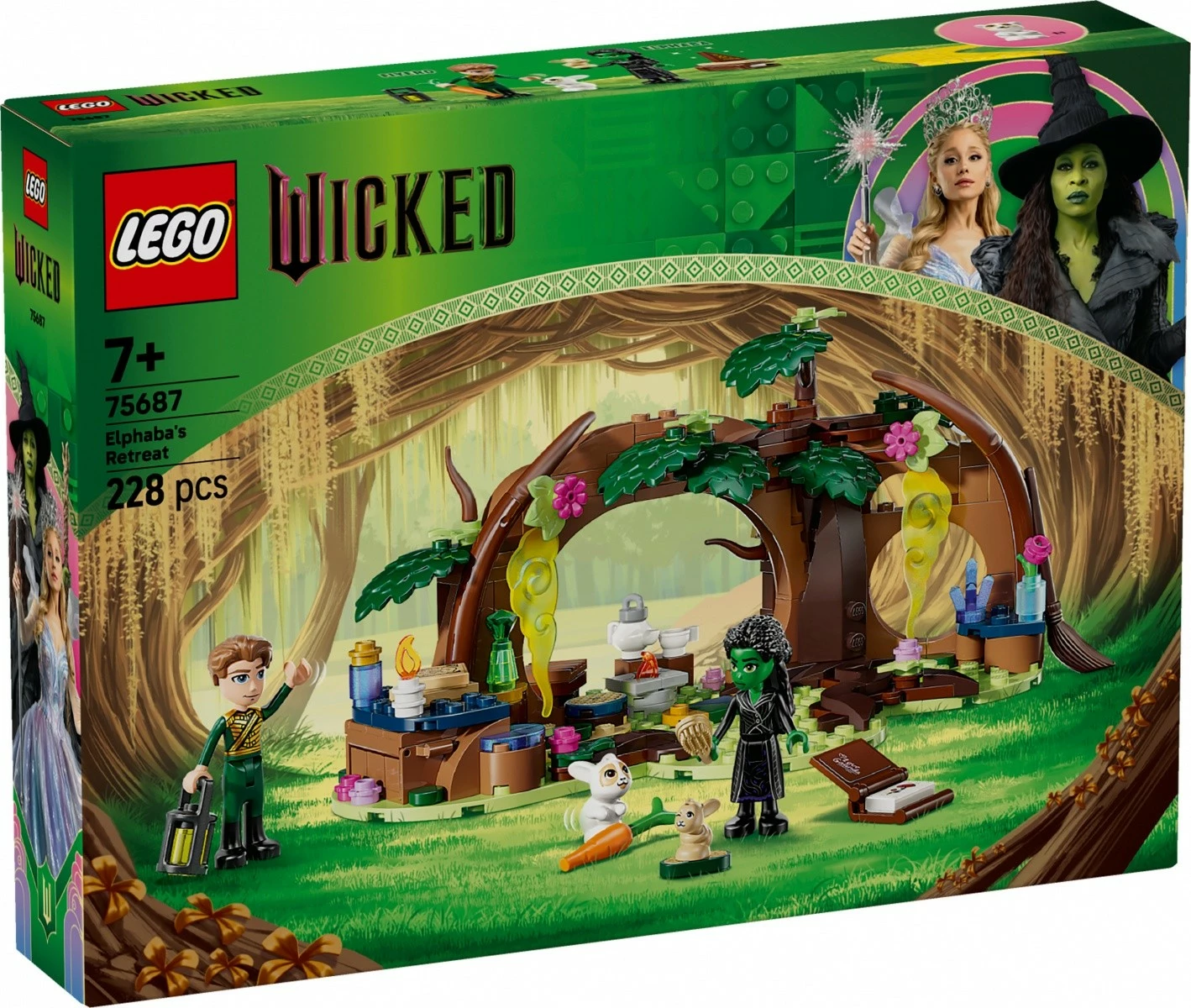 Gozdno zavetišče Elphaba, set za gradnjo LEGO Wicked 75687, 228 kosov, plastika, 7+