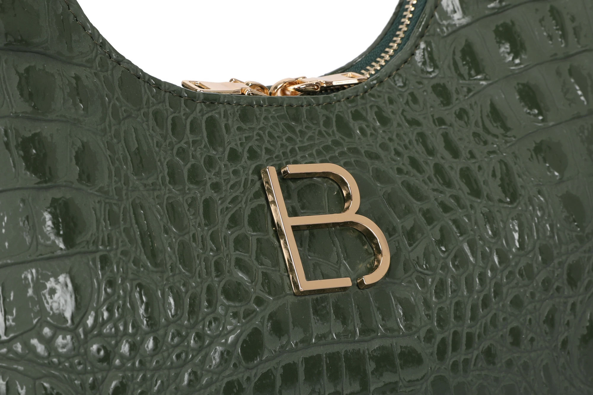 Torba za čez ramo, Lucky Bees model 505, zelena krokodil