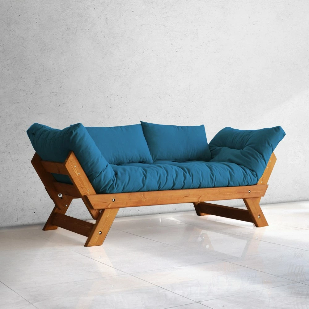 Vrtni dvosed, teak in modra, Skye Decor CPT8104-210