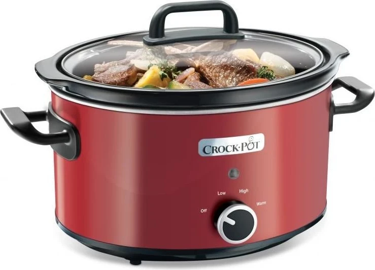 Počasni kuhalnik Crock-Pot SCV400RD, 3,5 L, črno-rdeč