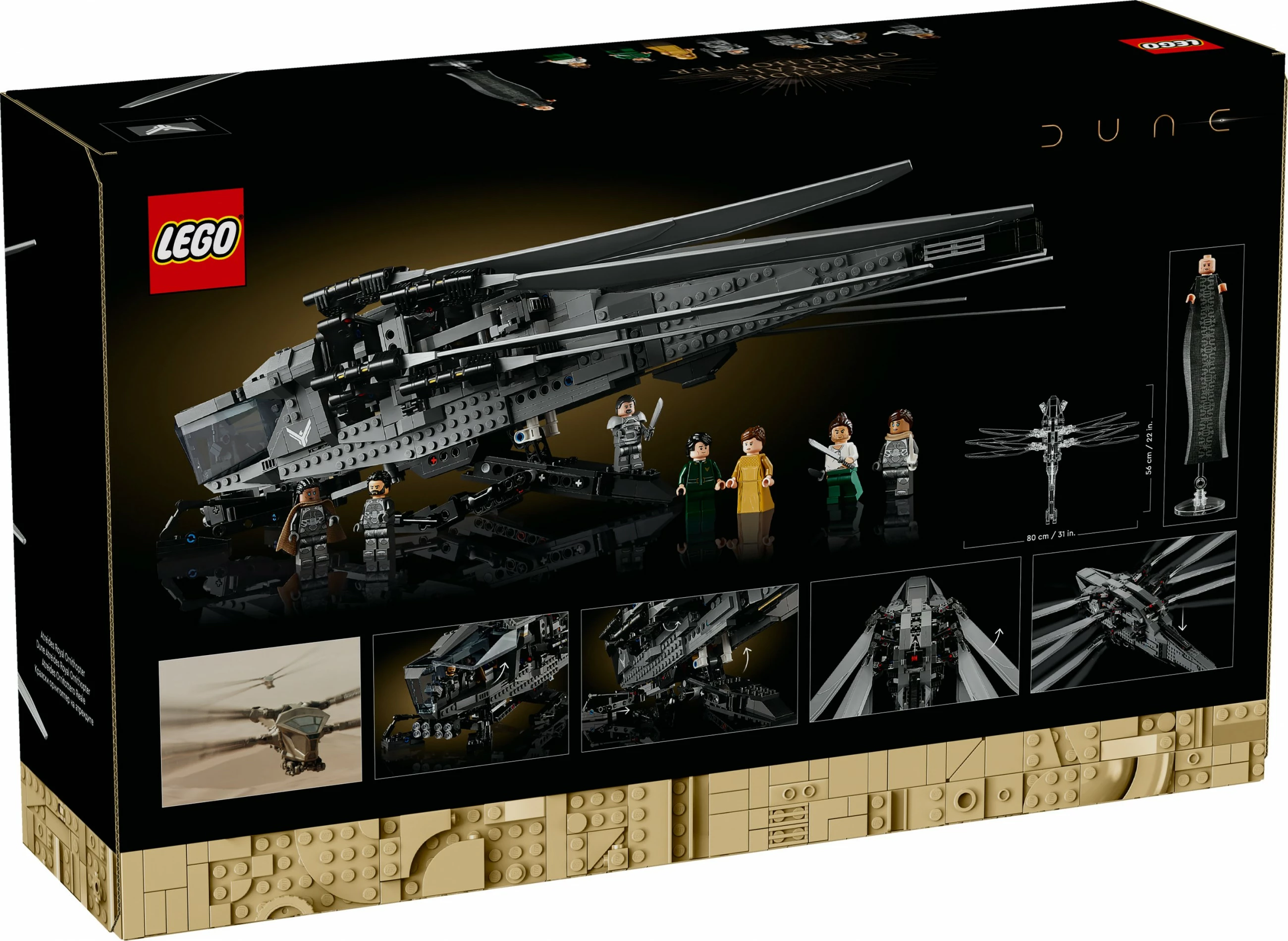 Komplet za sestavljanje Royal Ornithopter iz filma Dune, LEGO, 1369 kosov, večbarven