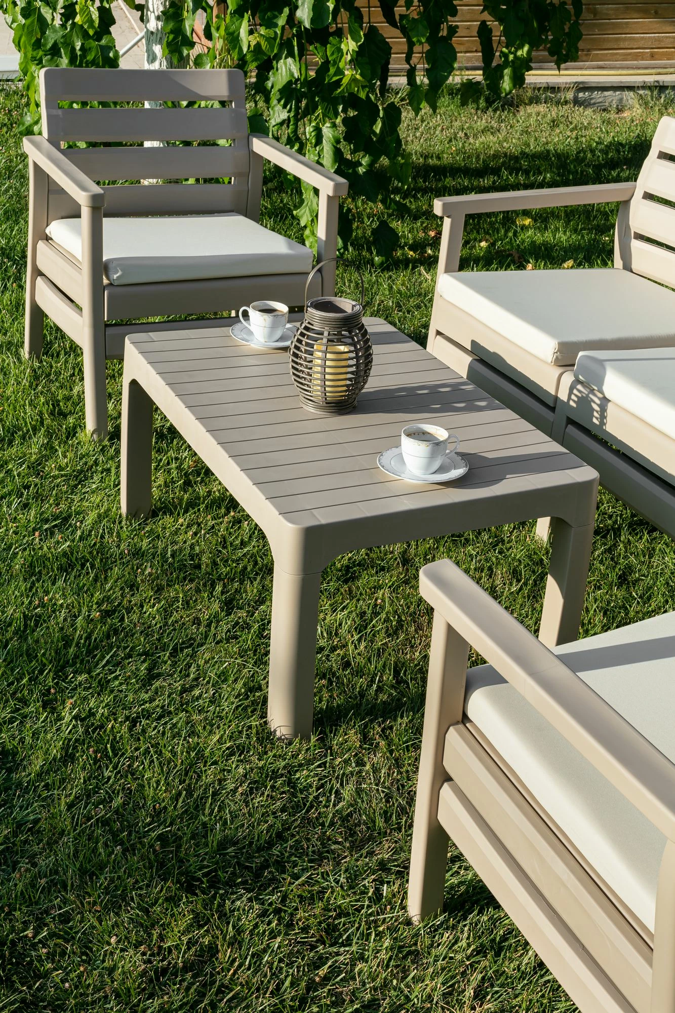 Set lounge za vrt, Skye Decor Solemare 125, puščavska bež