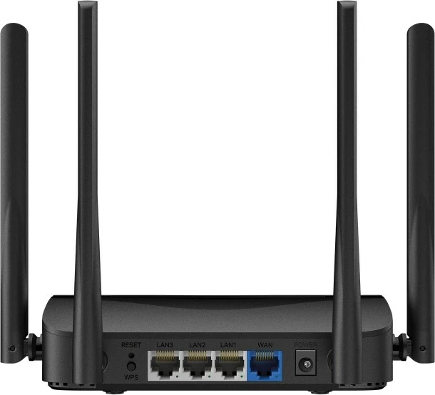 Brezžični usmerjevalnik Mercusys MR25BE, dvopasovni, Gigabit Ethernet, črn