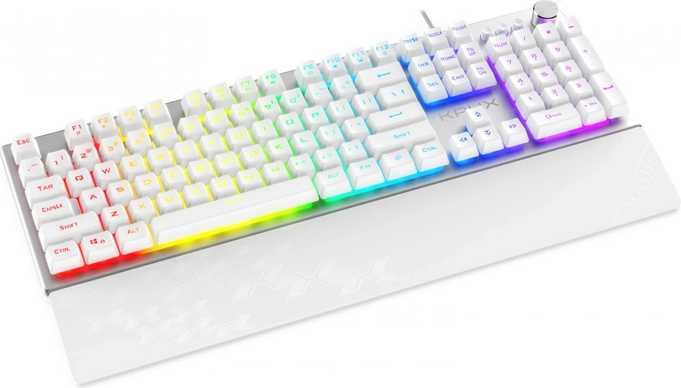 Gaming tipkovnica Frost Silver-White KRUX, RGB