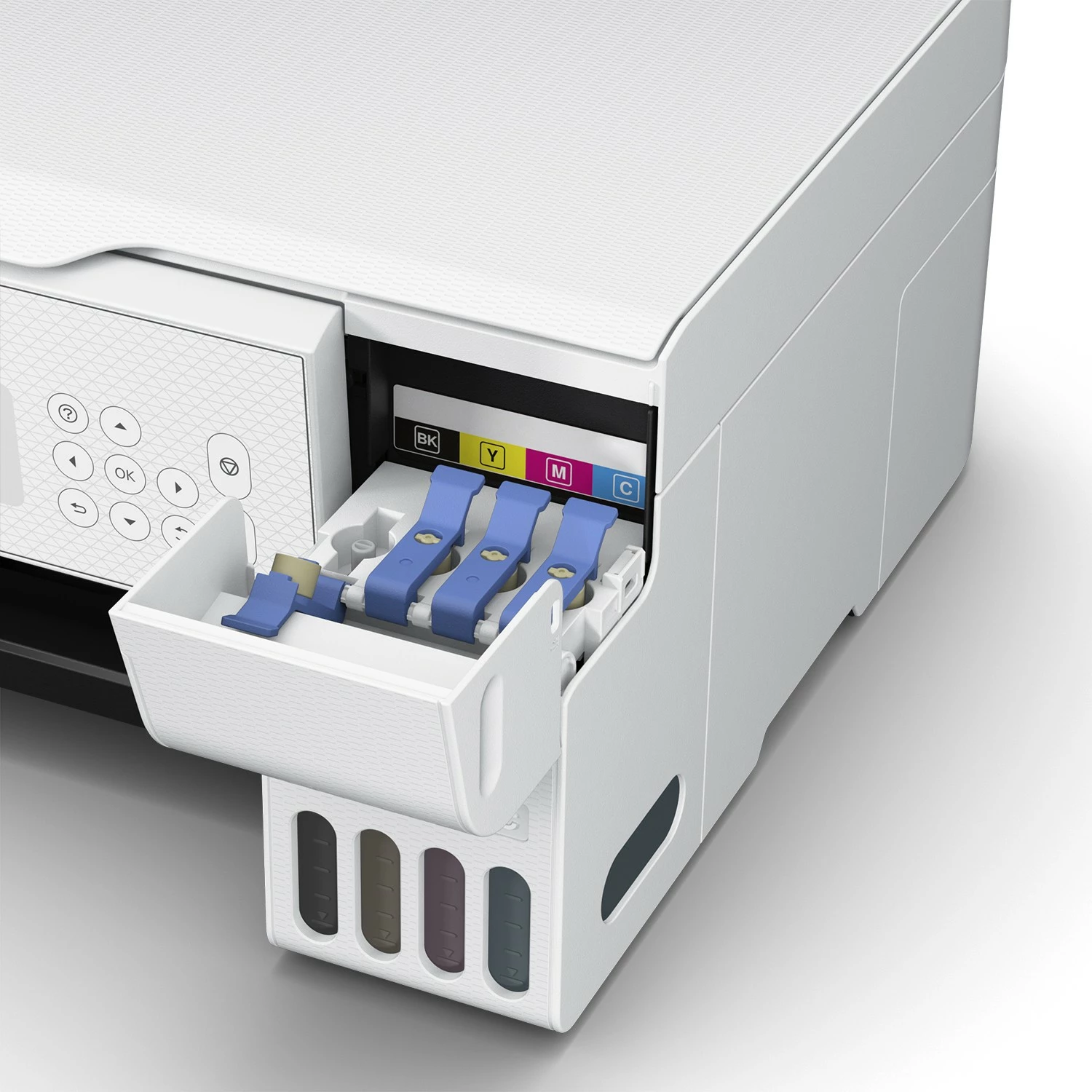 Večfunkcijski tiskalnik EcoTank ET-2876, inkjet, Wi‑Fi, bel - Epson