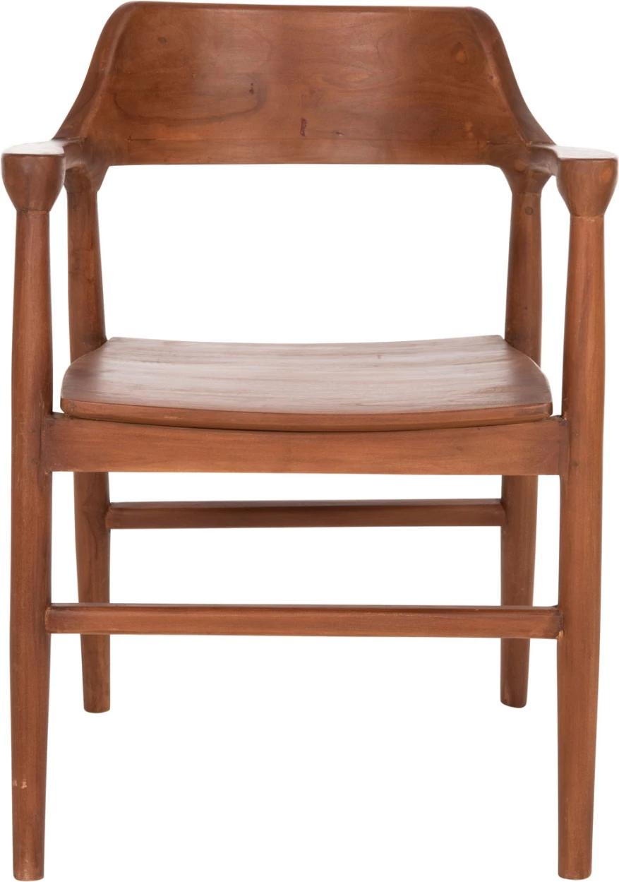 Jedilni stol z nasloni za roke NIONI FH9476.01, les TEAK, barva oreha, 57x53x77 cm