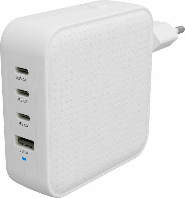 Potovalni polnilnik Targus, 100 W, 4 vrata USB-C/USB-A, bel