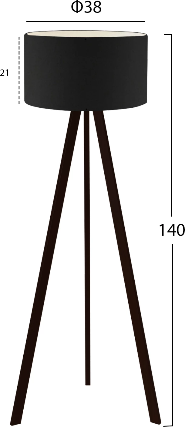 Talna svetilka s trinožnikom, črna, FH7578.05