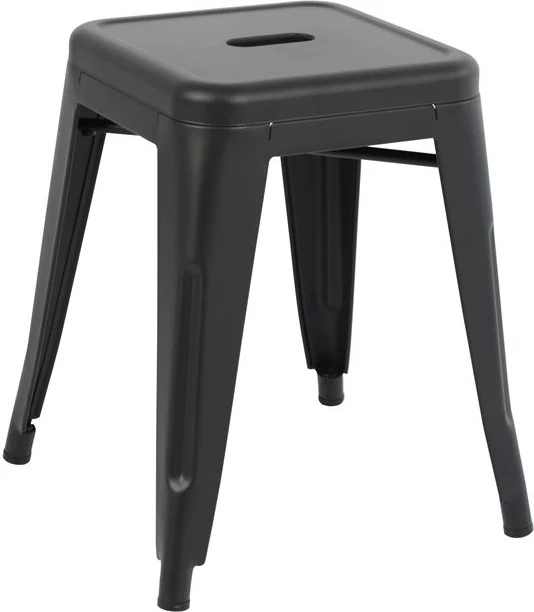 Stol MELITA FH0096.42 kovinski v mat črni barvi 39x39x46H cm