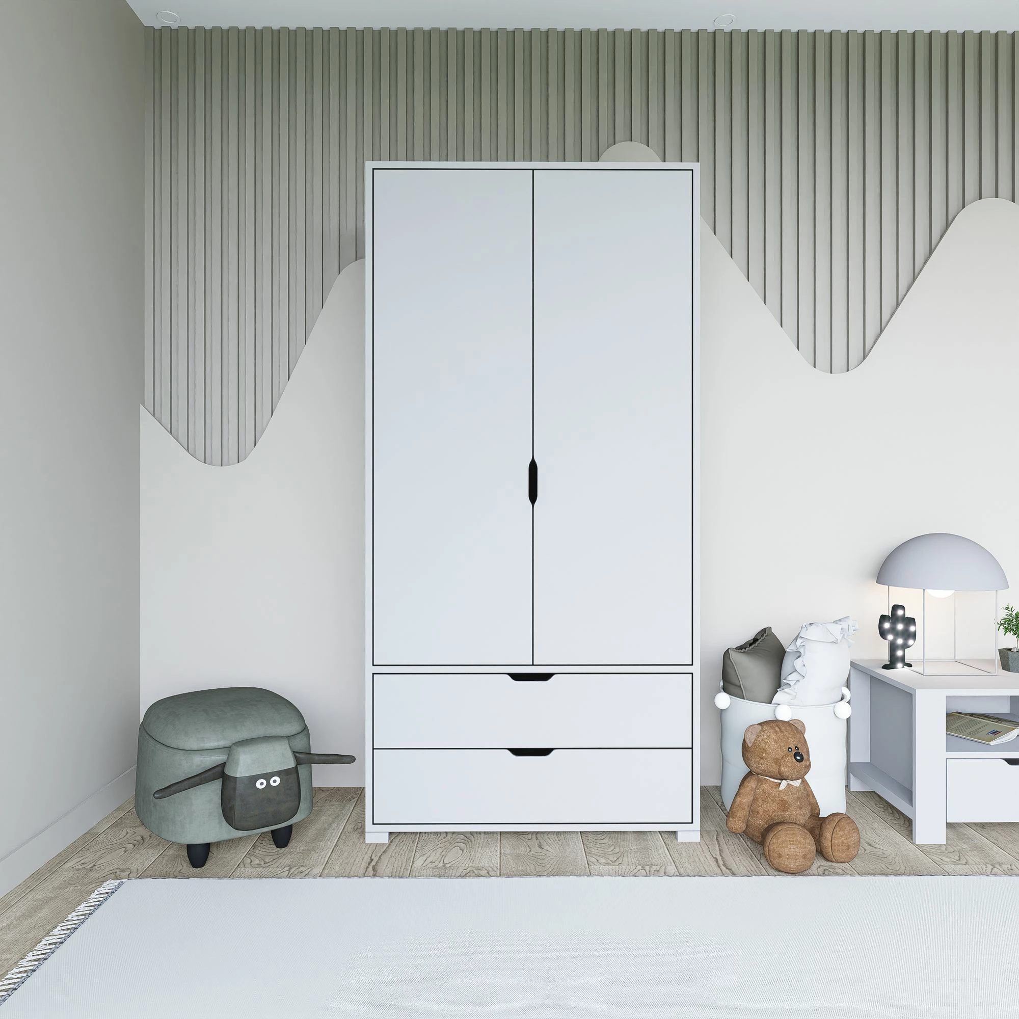 Omara Skye Decor, bela, 90 cm, 1600-016