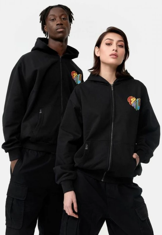 Duks z zadrgo Woven Signature Kani Life OS, Karl Kani, črn, uniseks