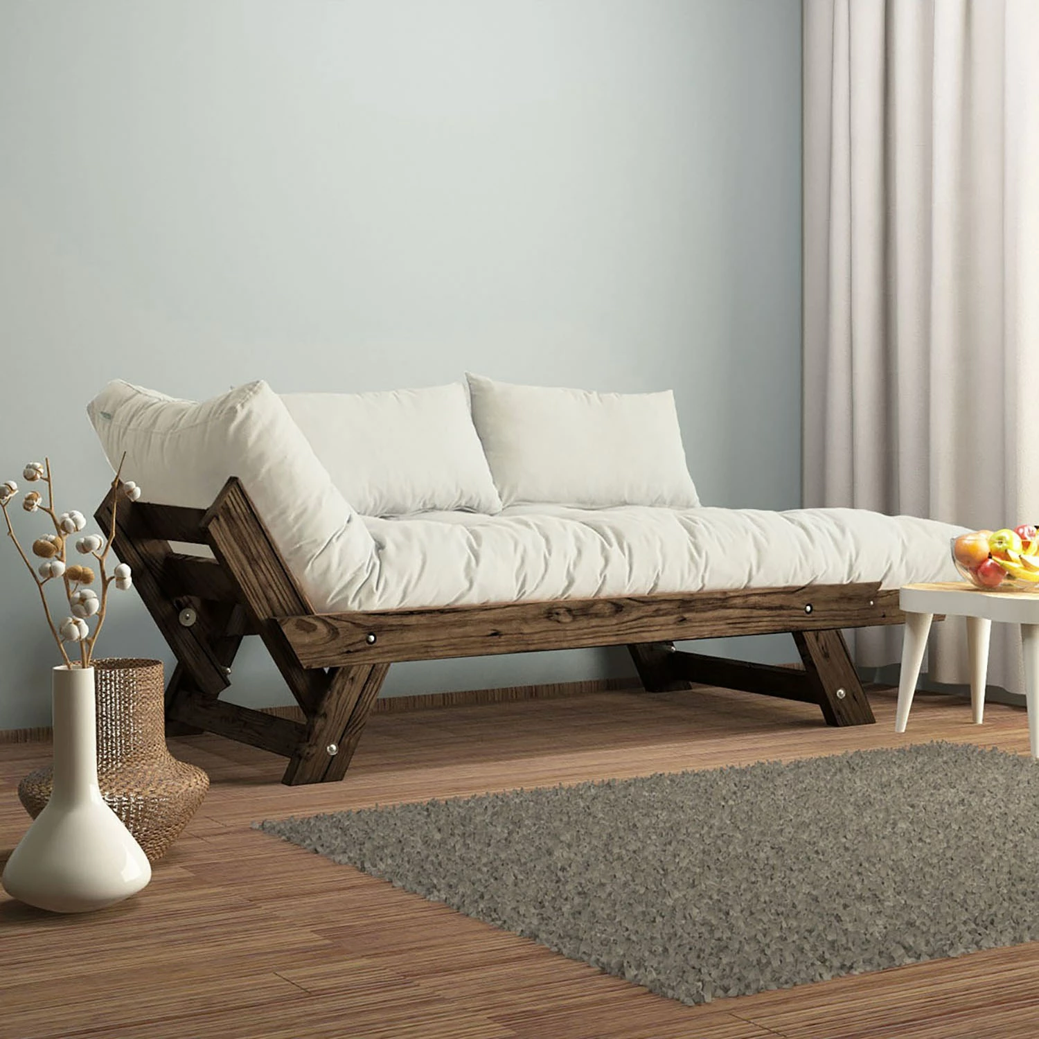 Vrtni dvosed Skye Decor CPT8128-210, oreh in bela