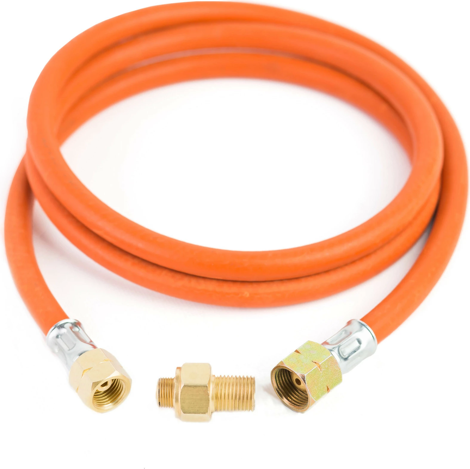 Regulator za turistične plinske jeklenke z 1,5 m cevjo, oranžen — Meva U4754-B