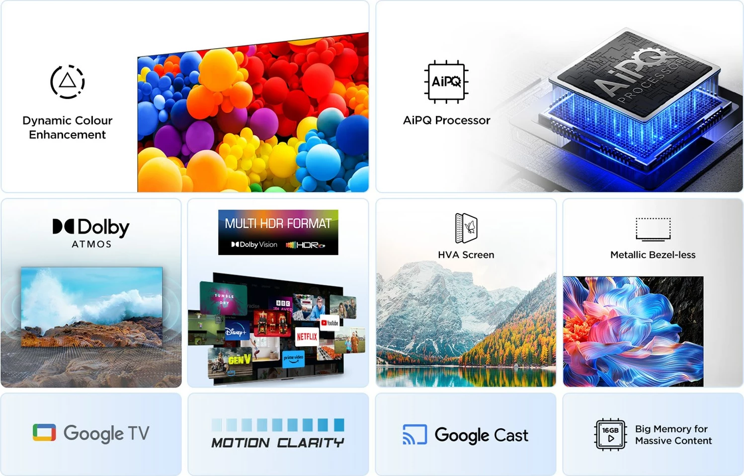 Pametni televizor 43'' 4K Ultra HD, Wi‑Fi, kovinski — TCL 43V6C