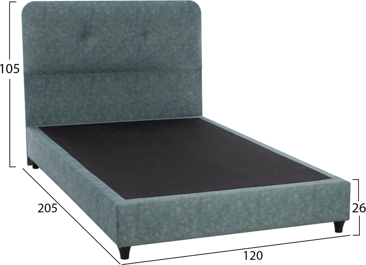Postelja DOLORES FH649.27 T.NUBUCK tkanina svetlo zelena 90x200