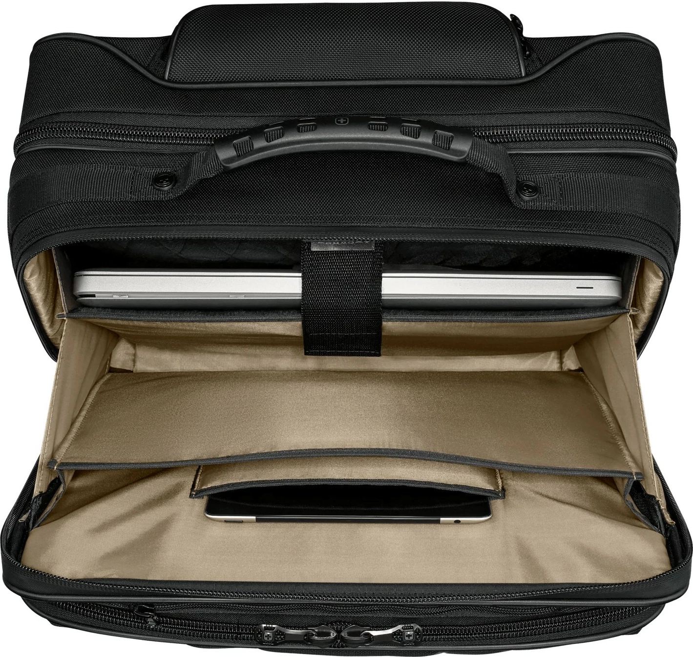 Torba za prenosnik Wenger Legacy Black Series, 15,6'', z kolesi, črna