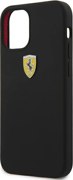 Ovitek Ferrari FESSIHCP12SBK za iPhone 12 mini 5,4", silikon, črn