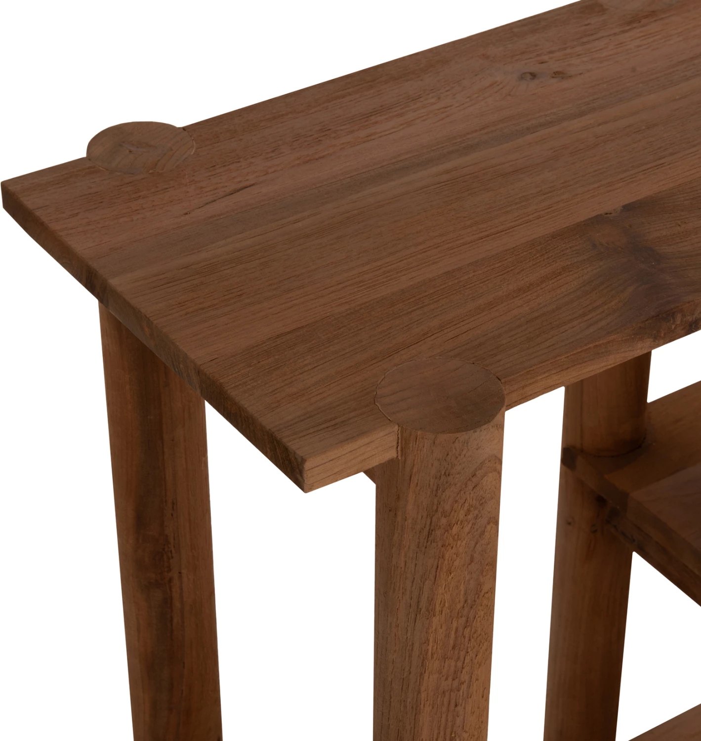 Konzola KUTAI FH9638 iz recikliranega tikovega lesa v naravni rustikalni barvi 120x35x80H cm