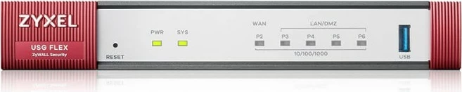 Požarni zid Zyxel USG FLEX 50HP-EU0101F, bel z rdečimi detajli