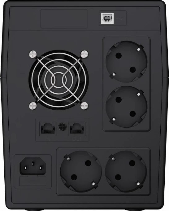 Neprekinjeno napajanje 1500 VA (900 W), Green Cell UPS04, črno