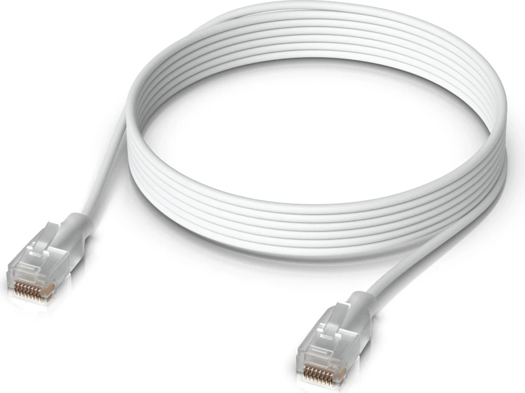Mrežni kabel Cat6, 3 m, prosojno bel, Ubiquiti UACC-Cable-Patch-EL-3M-W