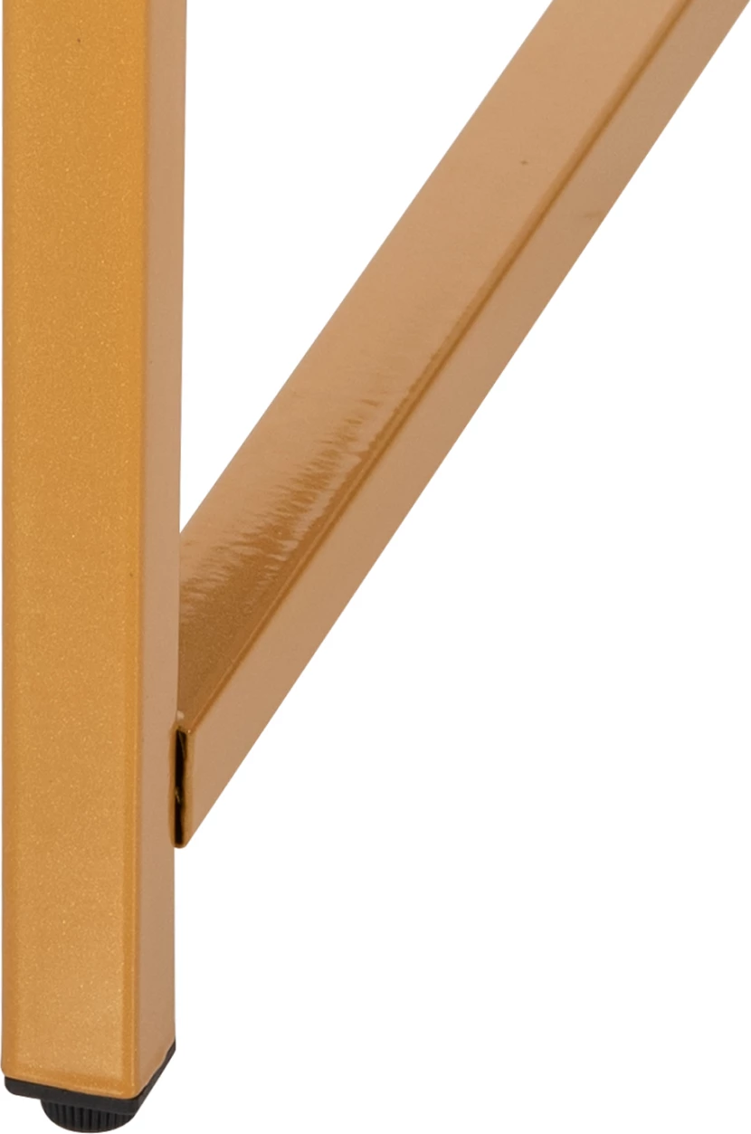 Klubska miza FH9420.01 melamin bela marmor-zlate kovinske noge Φ80x48,5Hcm