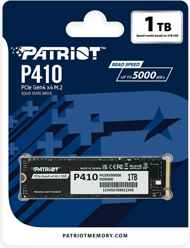 Hitri notranji SSD 1TB, M.2 PCIe Gen4 x4, NVMe 1.4 Patriot Viper P410